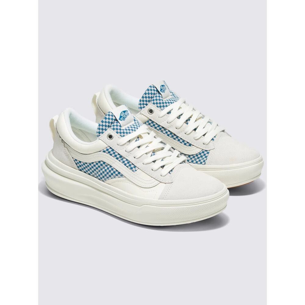 NIB Vans M 9 W 10.5 ComfyCush Old Skool Overt CC Sneakers Shoes Lux Check Blue